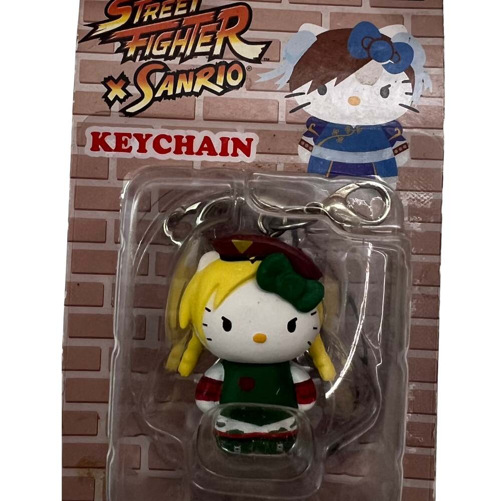 Toynami Street Fighter X Sanrio Cammy Hello Kitty Mash-Up Keychain